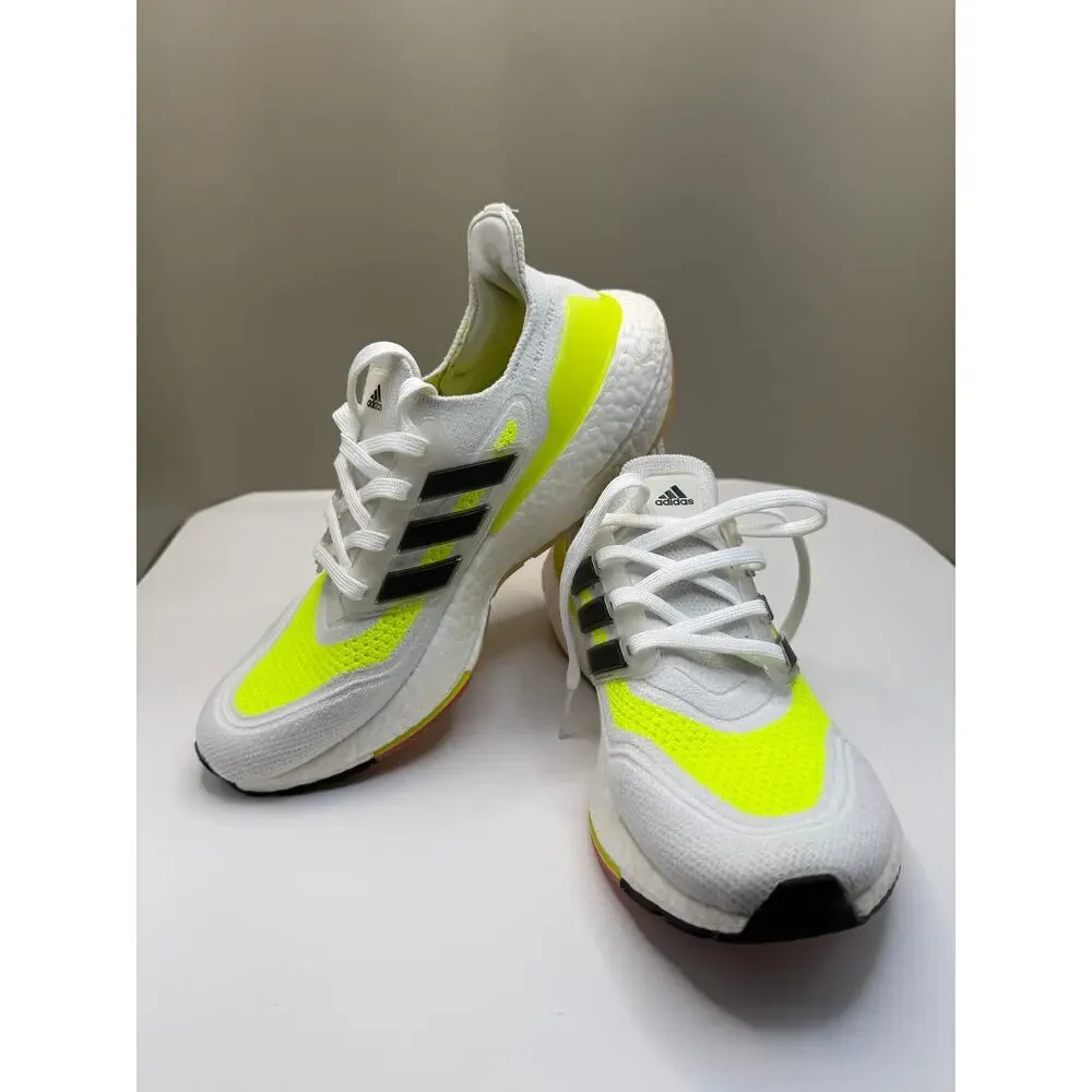 Adidas Womens Ultraboost 21 Solar Yellow US Size 7 1/2 FY0401
